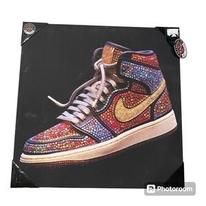 Bejeweled Nike Large Canvas Print NEW Notoriart Stone Sparkle Sneaker Wall